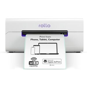 Rollo White Wireless Label Printer